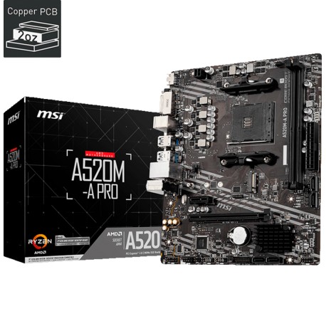 Tarjeta madre MSI A520M-A PRO AM4