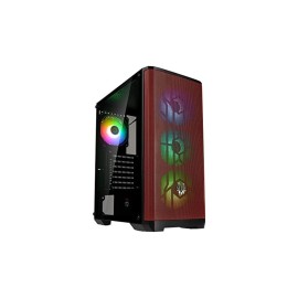 Gabinete NOVA MESH SE TG Rojo RGB